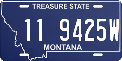 MT license plate 119425W
