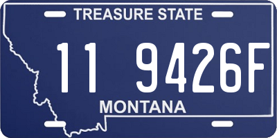 MT license plate 119426F