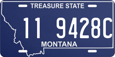 MT license plate 119428C