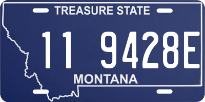 MT license plate 119428E