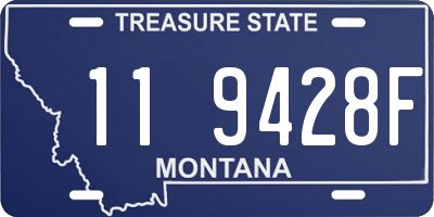 MT license plate 119428F