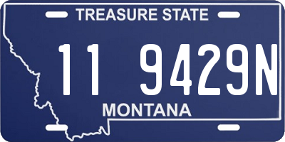 MT license plate 119429N