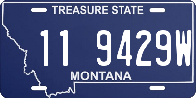 MT license plate 119429W