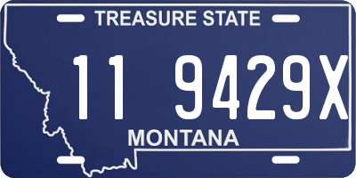 MT license plate 119429X