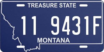 MT license plate 119431F