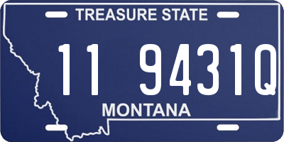 MT license plate 119431Q
