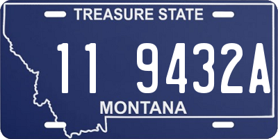 MT license plate 119432A