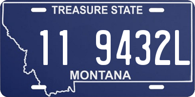 MT license plate 119432L