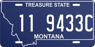 MT license plate 119433C