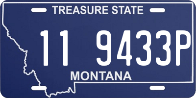 MT license plate 119433P
