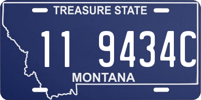 MT license plate 119434C