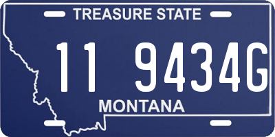 MT license plate 119434G