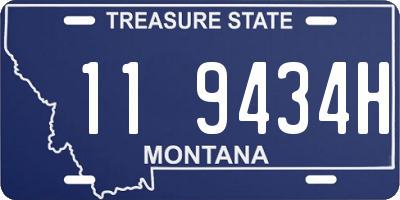 MT license plate 119434H