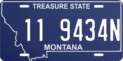 MT license plate 119434N