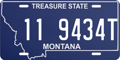 MT license plate 119434T