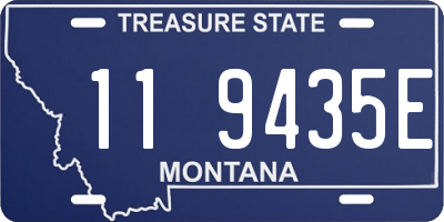 MT license plate 119435E