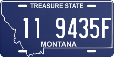 MT license plate 119435F