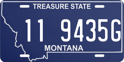 MT license plate 119435G