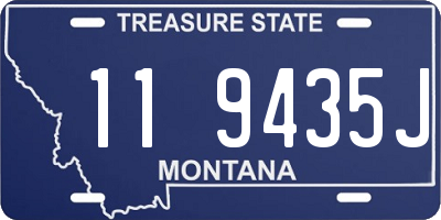 MT license plate 119435J
