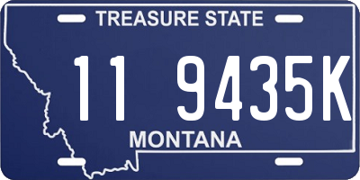 MT license plate 119435K