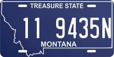 MT license plate 119435N