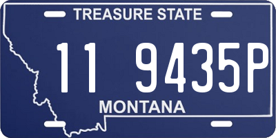 MT license plate 119435P