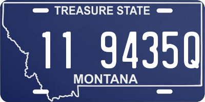 MT license plate 119435Q