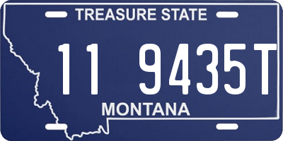 MT license plate 119435T