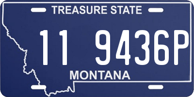 MT license plate 119436P