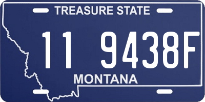 MT license plate 119438F