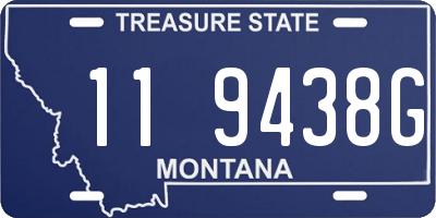 MT license plate 119438G