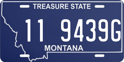 MT license plate 119439G