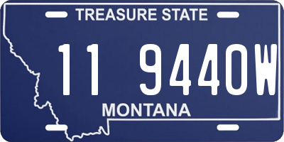 MT license plate 119440W