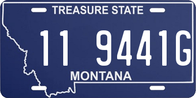 MT license plate 119441G