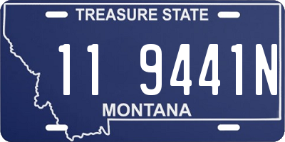 MT license plate 119441N