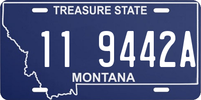 MT license plate 119442A