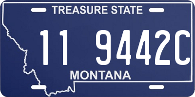 MT license plate 119442C