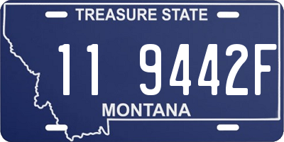 MT license plate 119442F