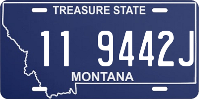 MT license plate 119442J