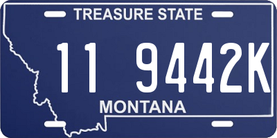 MT license plate 119442K