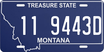 MT license plate 119443D