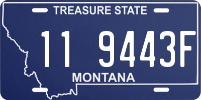 MT license plate 119443F