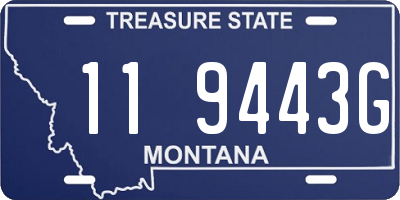 MT license plate 119443G
