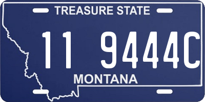 MT license plate 119444C