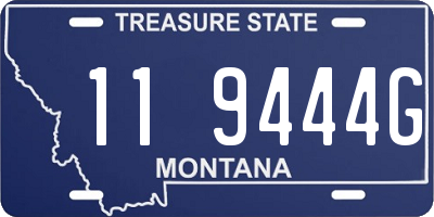 MT license plate 119444G