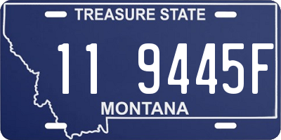 MT license plate 119445F