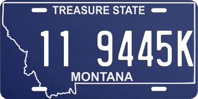 MT license plate 119445K