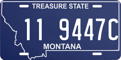 MT license plate 119447C