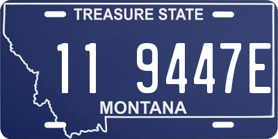 MT license plate 119447E