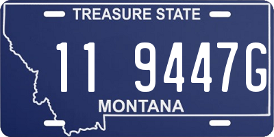 MT license plate 119447G
